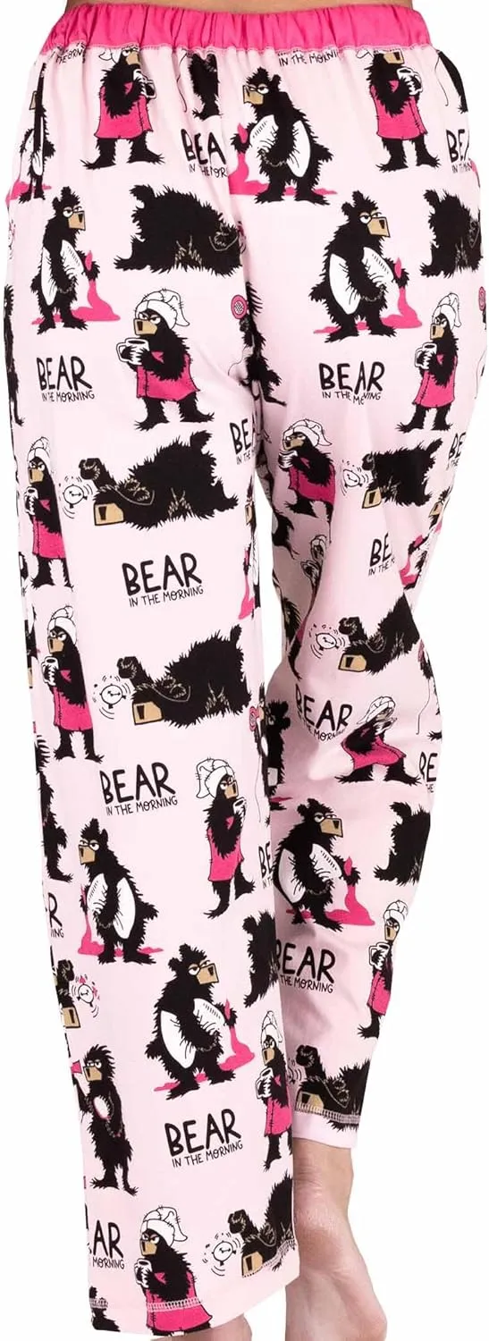 Lazy One Pajamas for Women, Cute Garden and Bear Pajama Pants and Top Separates