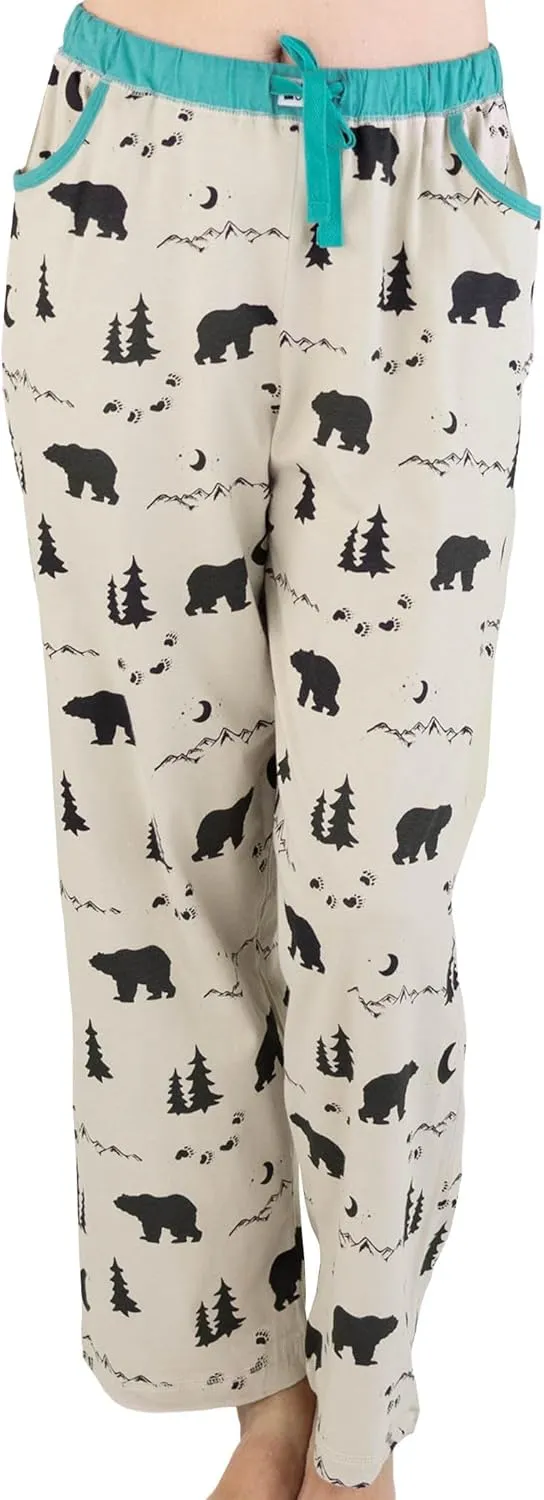 Lazy One Pajamas for Women, Cute Garden and Bear Pajama Pants and Top Separates