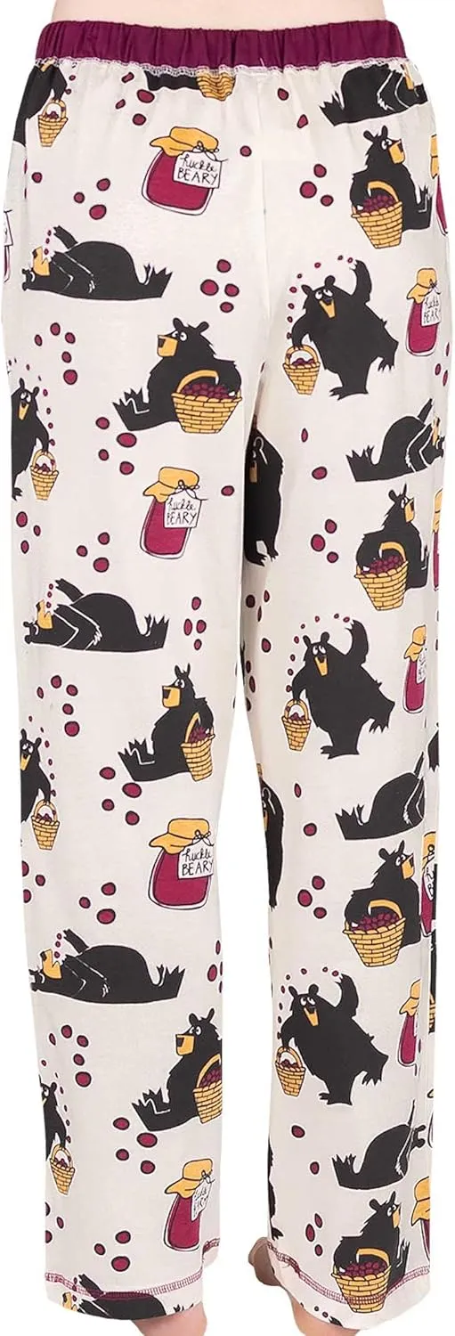 Lazy One Pajamas for Women, Cute Garden and Bear Pajama Pants and Top Separates