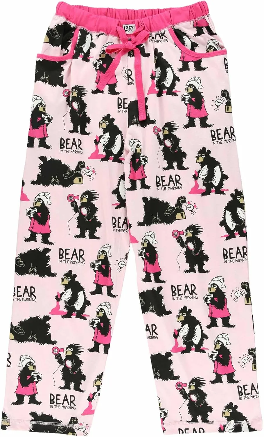 Lazy One Pajamas for Women, Cute Garden and Bear Pajama Pants and Top Separates