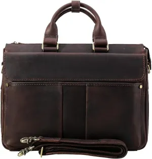 Leather Briefcase for Men,Business Travel Messenger Bag,Large Laptop Work Bag