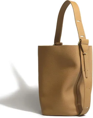 Leather Designer Cowhide Stray Bucket Crossbody Shoulder Large-capacity Lazy Women's Bag