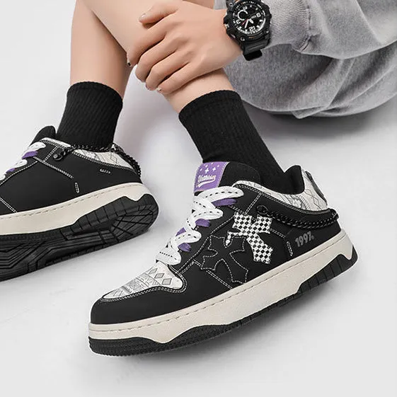 Limited Edition Cross Stitching Color Skate Shoes
