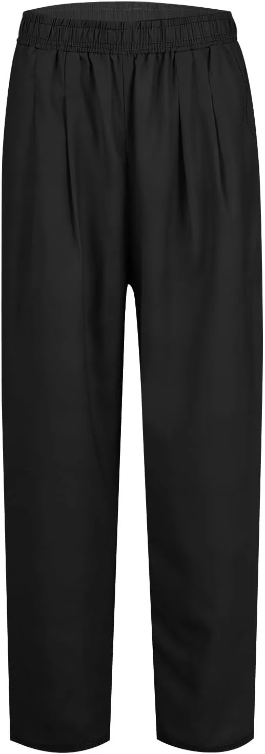 Linen Casual Summer Capri Pants Cropped Comfy Baggy Trousers with Pockets Palazzo Lounge Cropped Tapered Leg Pant