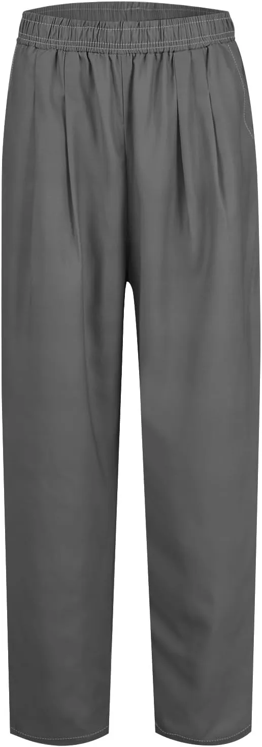 Linen Casual Summer Capri Pants Cropped Comfy Baggy Trousers with Pockets Palazzo Lounge Cropped Tapered Leg Pant