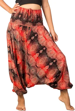 LOFBAZ Yoga Harem Pants for Women Elephant Boho Hippie Bohemian Beach Jumpsuit