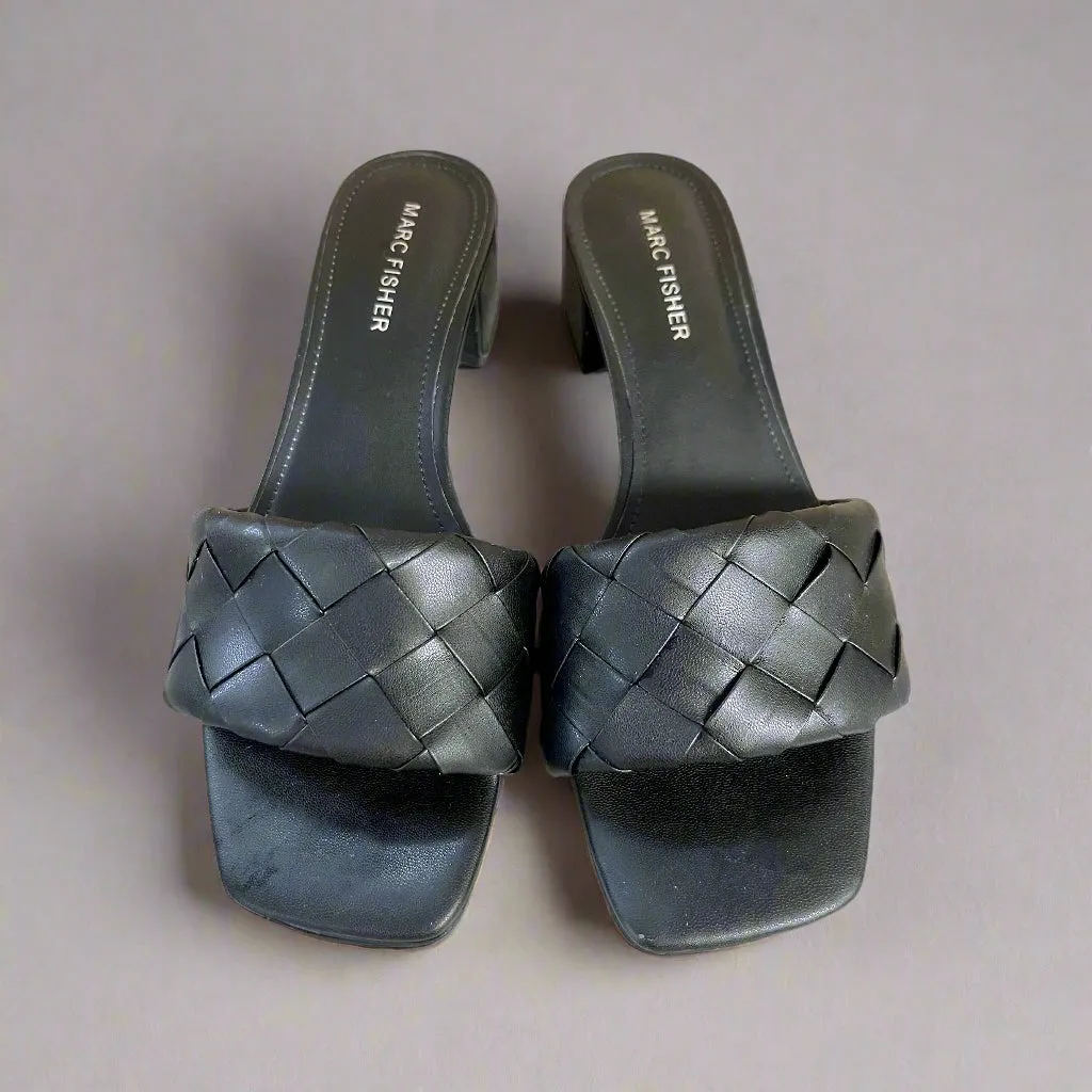 Marc Fisher black Casper sandals, size 7