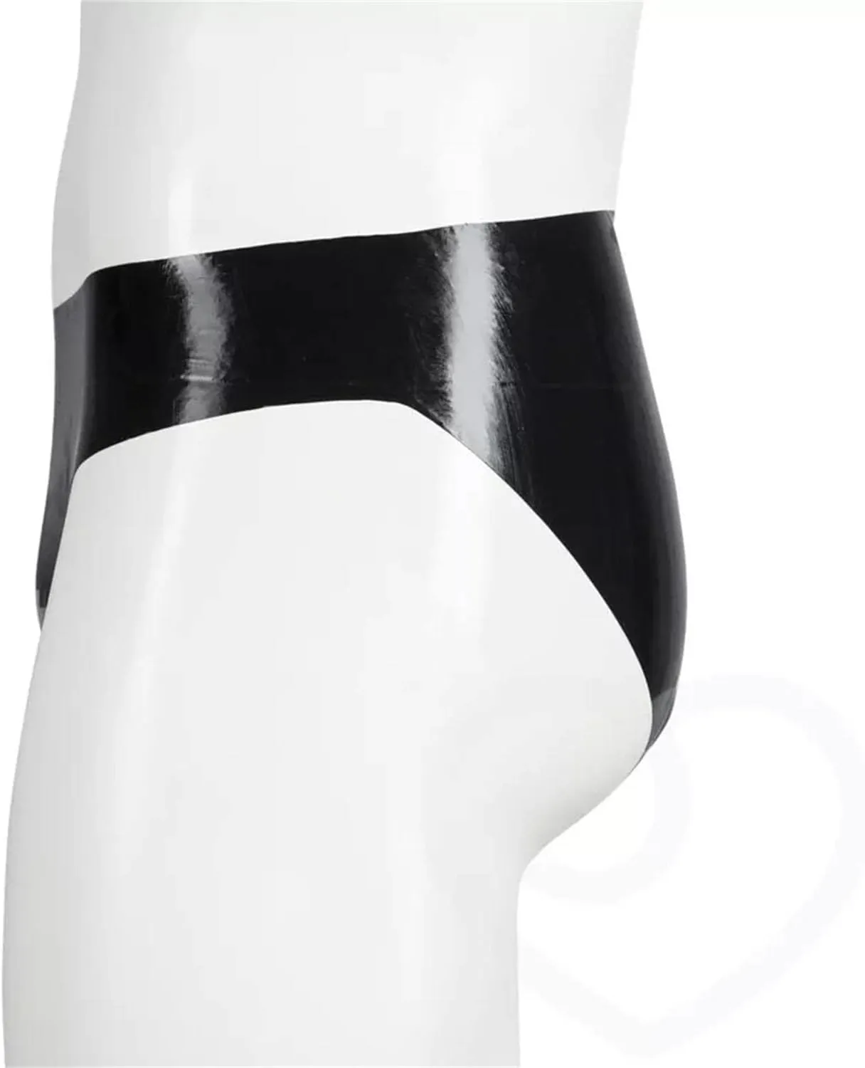 Men's Briefs PU latex Leather Panties Lingerie Underpants Underwear Shorts Wet Look Clubwear Black