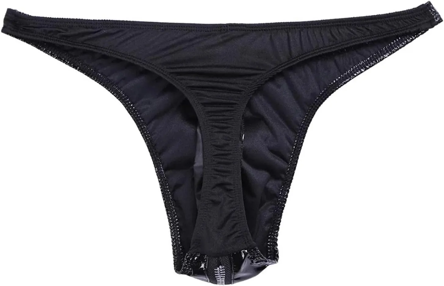 Men's Briefs PU latex Patent Leather Panties Lingerie Underpants Underwear Shorts Wet Look Clubwear Black