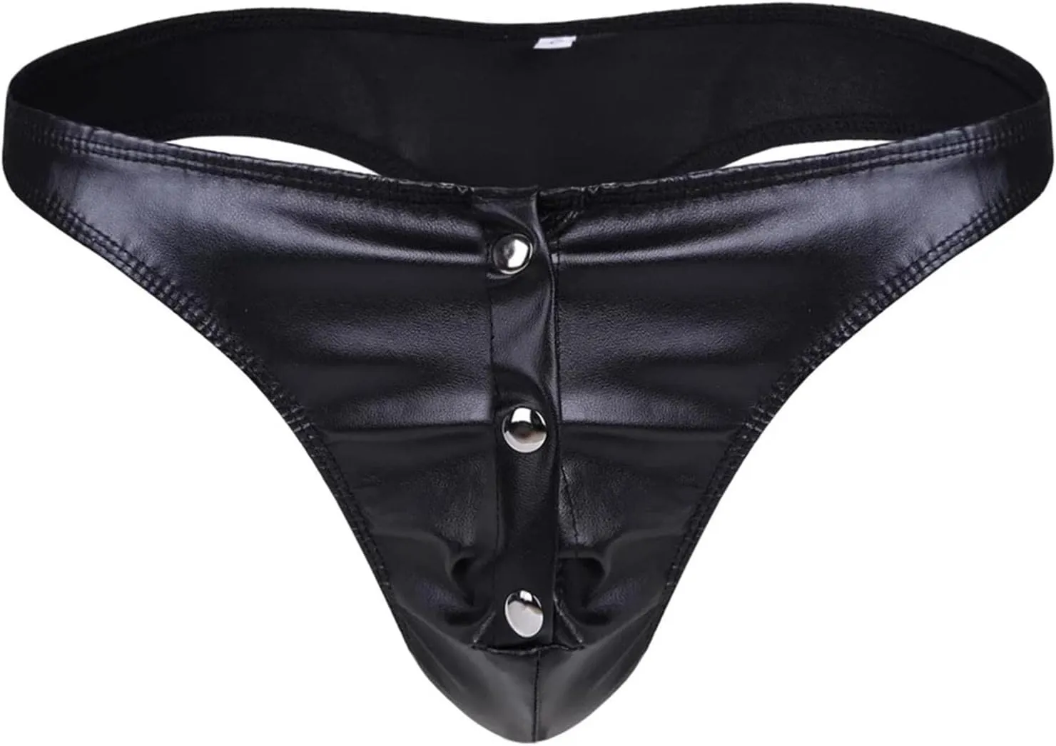 Men's Briefs PU latex Patent Leather Panties Lingerie Underpants Underwear Shorts Wet Look Clubwear Black