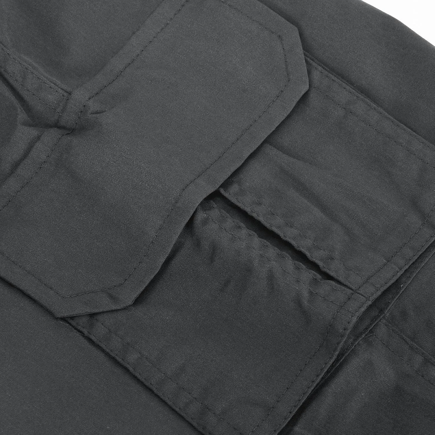 Mens Cargo Pants Casual Lightweight Elastic Waist Drawstring Tapered Pant with Pockets