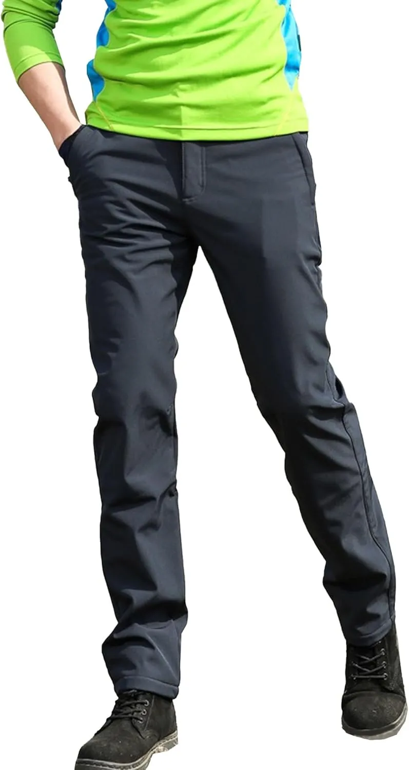 Men's Classic Workout Hiking Pant Golf Stretch Work Dress Slack Lightweight Casual Comfy Trousers (Dark Grey,Large)