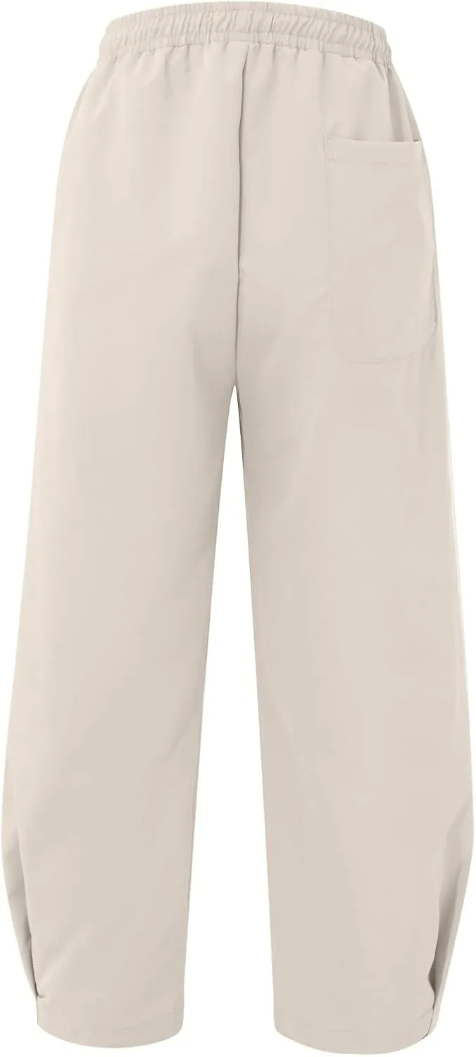Men's Fashion Pants Baggy Wide Straight Leg Joggers Loose Fit Workout Pants Leisure and Daily Wear Trousers