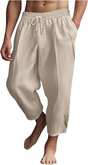 Men's Fashion Pants Baggy Wide Straight Leg Joggers Loose Fit Workout Pants Leisure and Daily Wear Trousers
