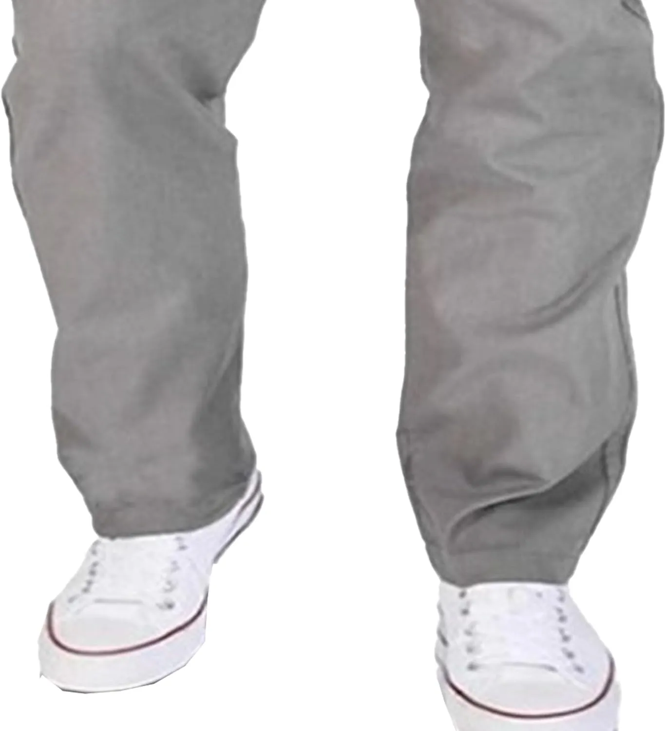 Men's Linen Beach Trousers with Pockets Elastic Cotton Wide Leg Slack Summer Lightweight Yoga Jogger Pants