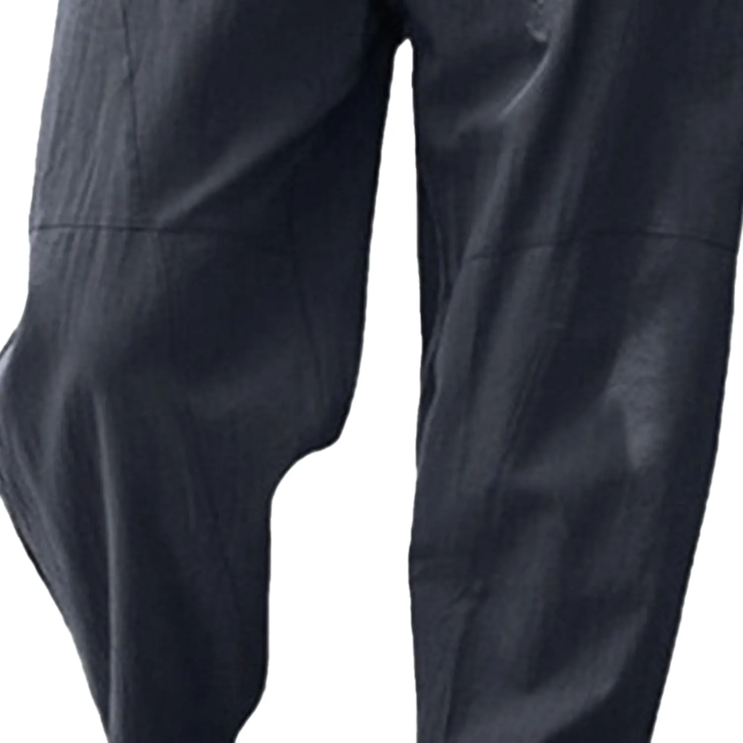 Mens Lounge Linen Pants Trendy Baggy Yoga Lightweight Slacks Casual Wide Leg Trousers with Pockets