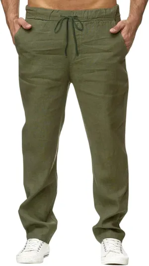 Mens Pants Casual Black Mens Autumn and Winter Casual Sweatpants Slim Fit Drawstring Joggers with Pockets Outdoor Hiking Sports Trousers Joggers Pants Man Workout