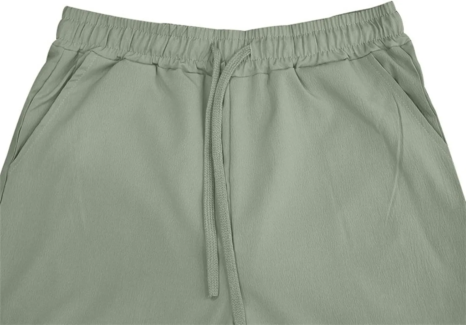 Men's Summer Beach Linen Pants Cotton Yoga Straight-Leg Slack Lightweight Casual Elastic Waist Trousers