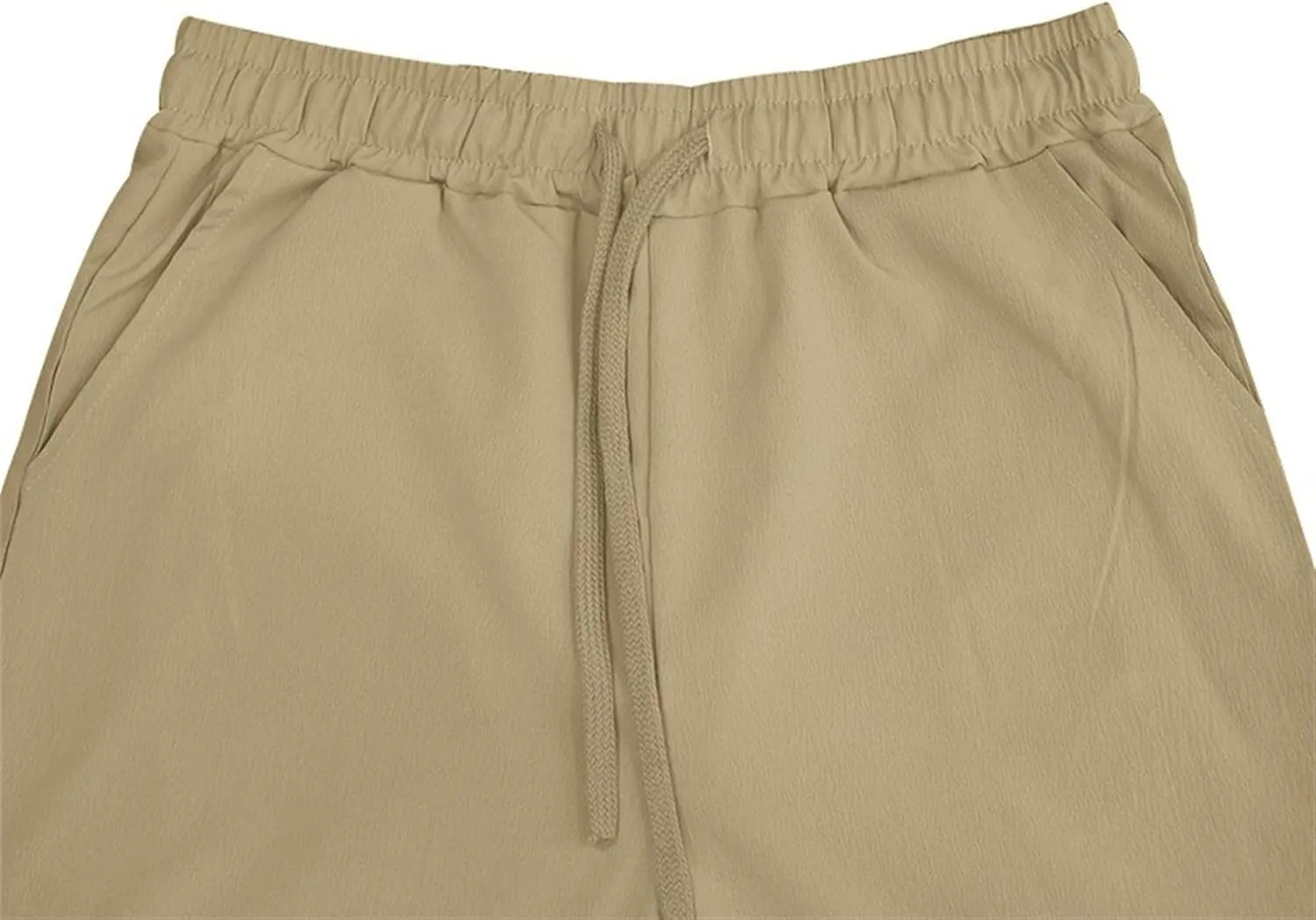 Men's Summer Beach Linen Pants Cotton Yoga Straight-Leg Slack Lightweight Casual Elastic Waist Trousers