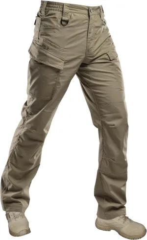 Men's Tactical Pants Stretch Ripstop with 14 Multi Pockets Water Resistant Gusseted Work Cargo Pants