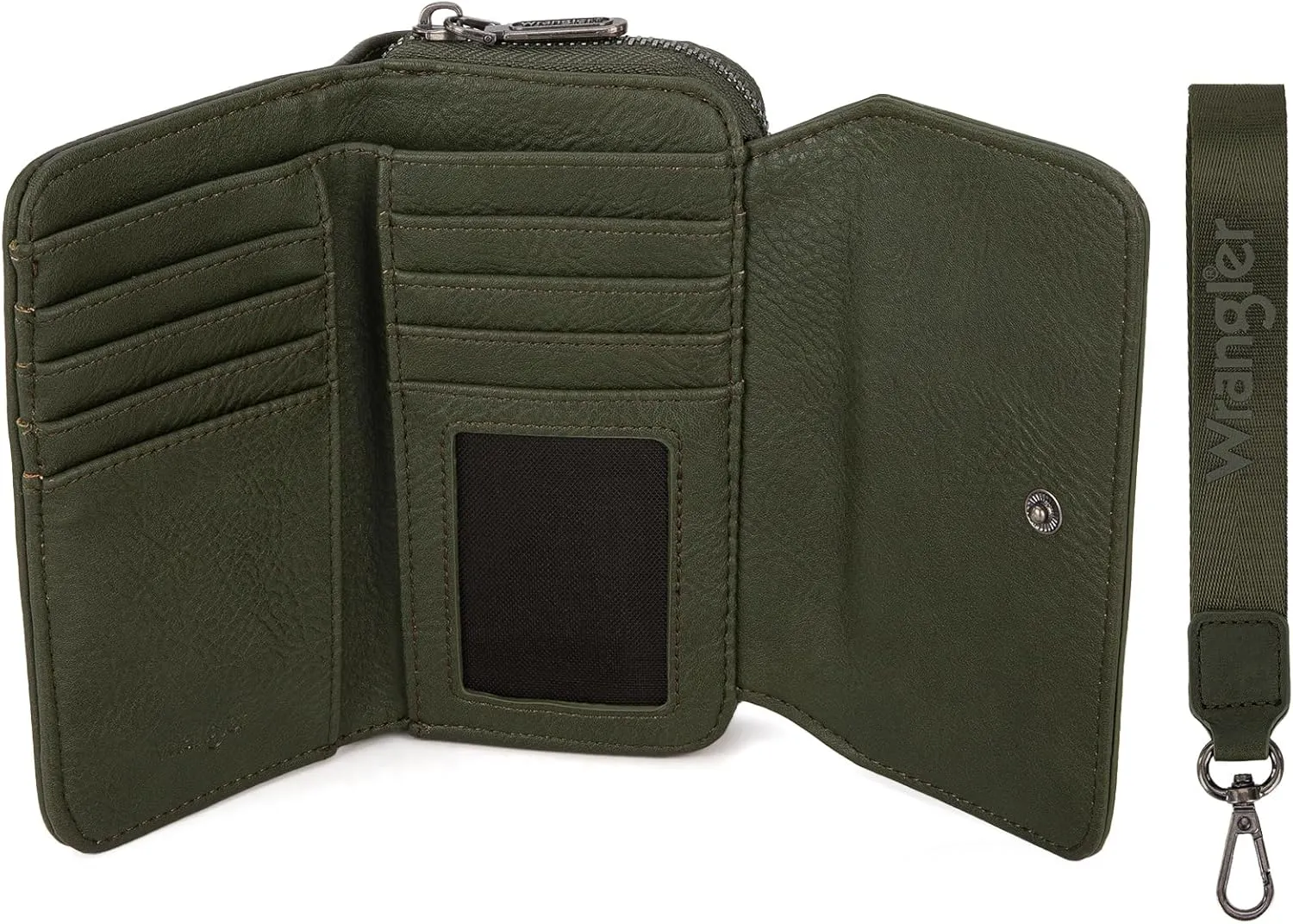 Montana West X Wrangler Wallet Purse for Women Minimalist Wristlet Wallet with RFID Blocking Credit Card Holder AR-WG155-W062GN