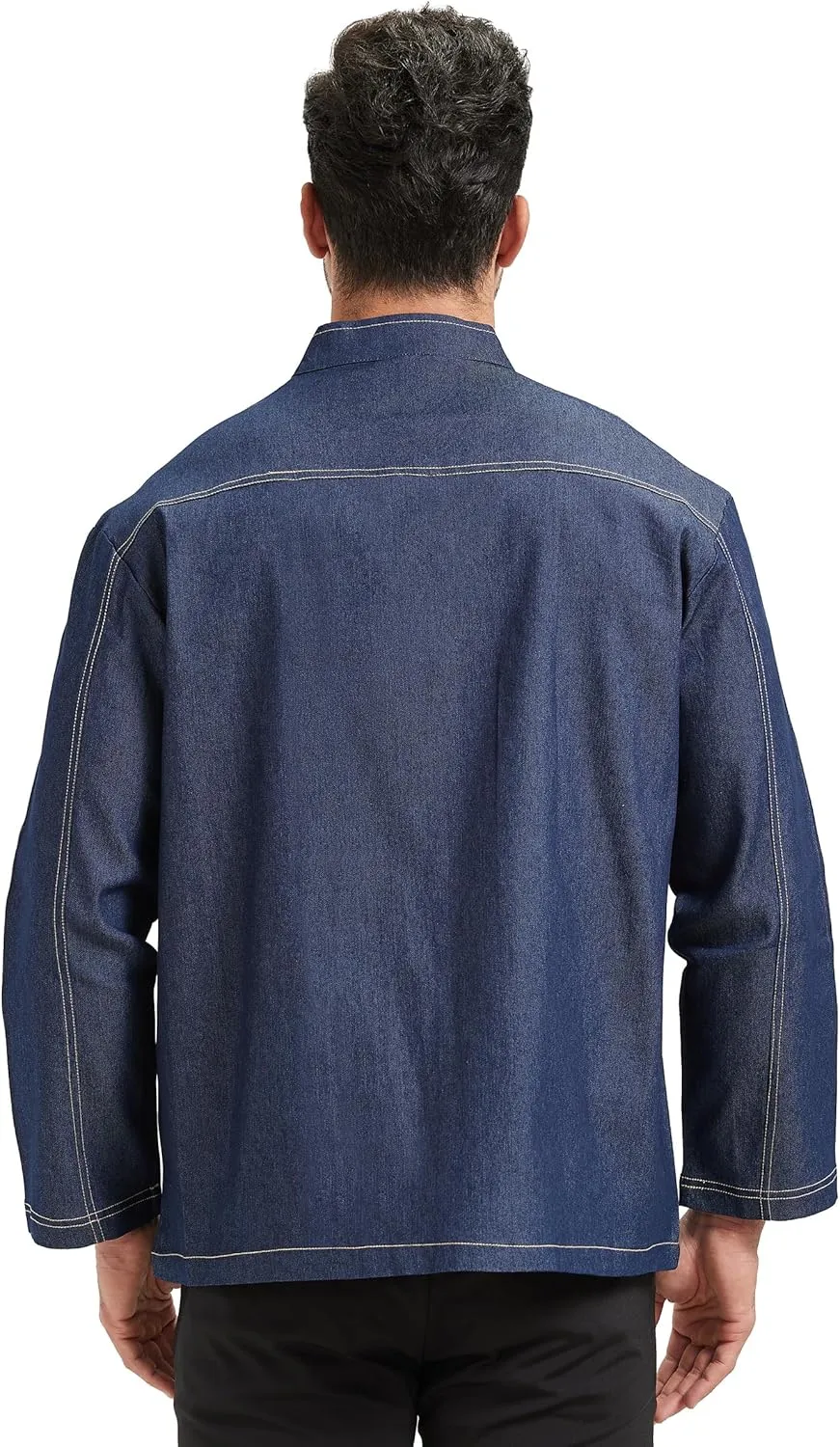 Nanxson Chef Coat Chef Jacket Denim Clothe Men's Long Short Sleeve Restaurant Kitchen Cooking Chef Uniform CFM0086