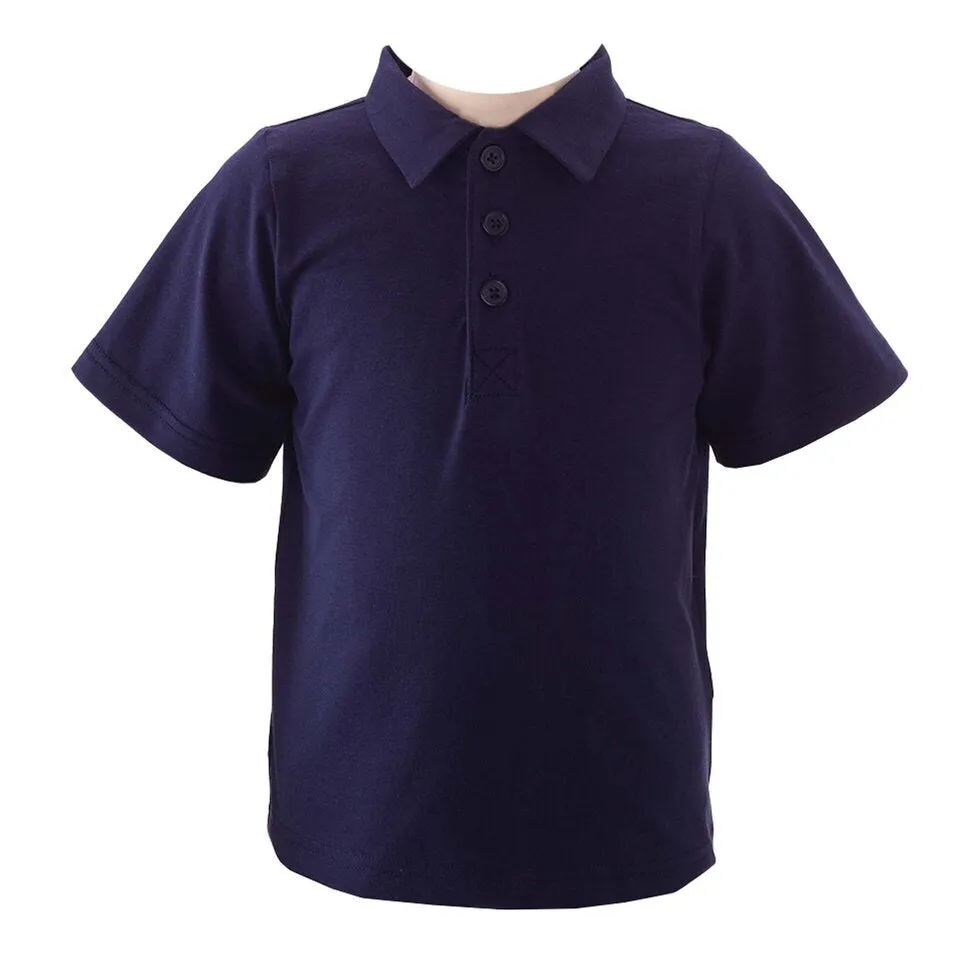 Navy Pique Polo Shirt