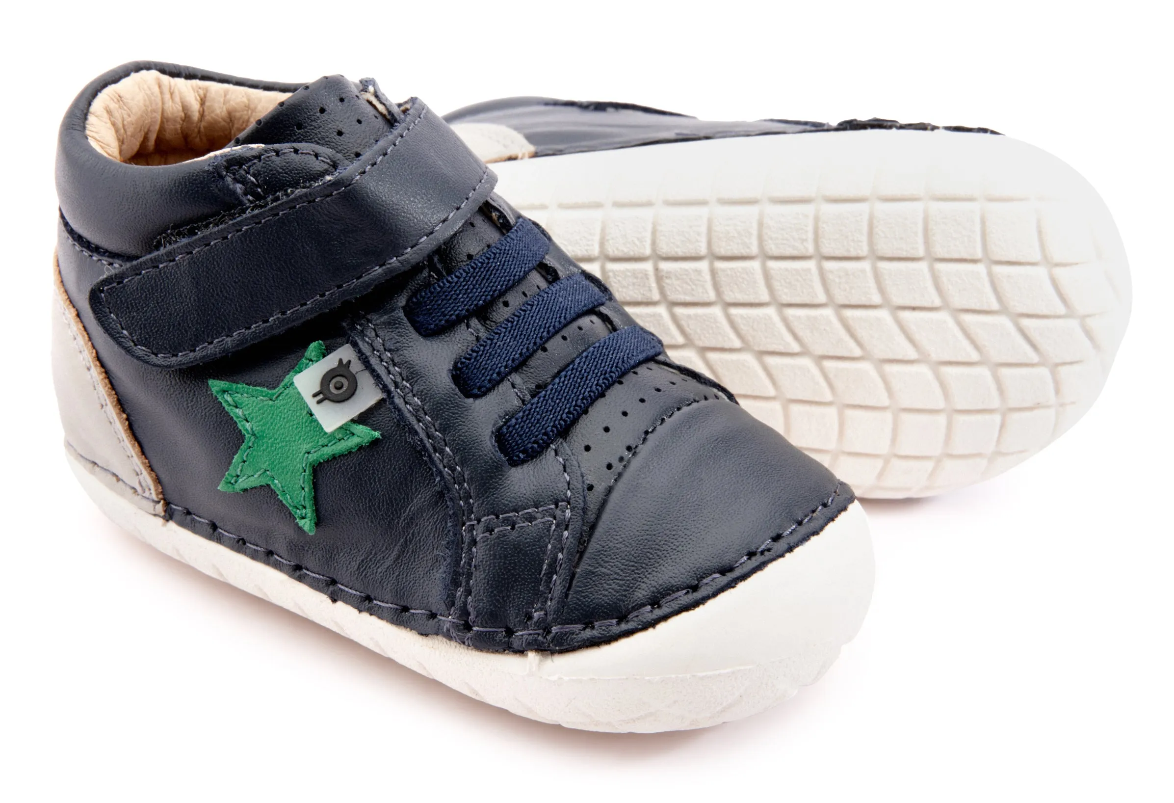 Old Soles Girl's & Boy's Champster Pave Shoes - Navy/Gris/Neon Green