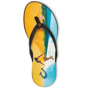 OluKai Women's Ho’ōpio Pae Sandals - Black/Pae