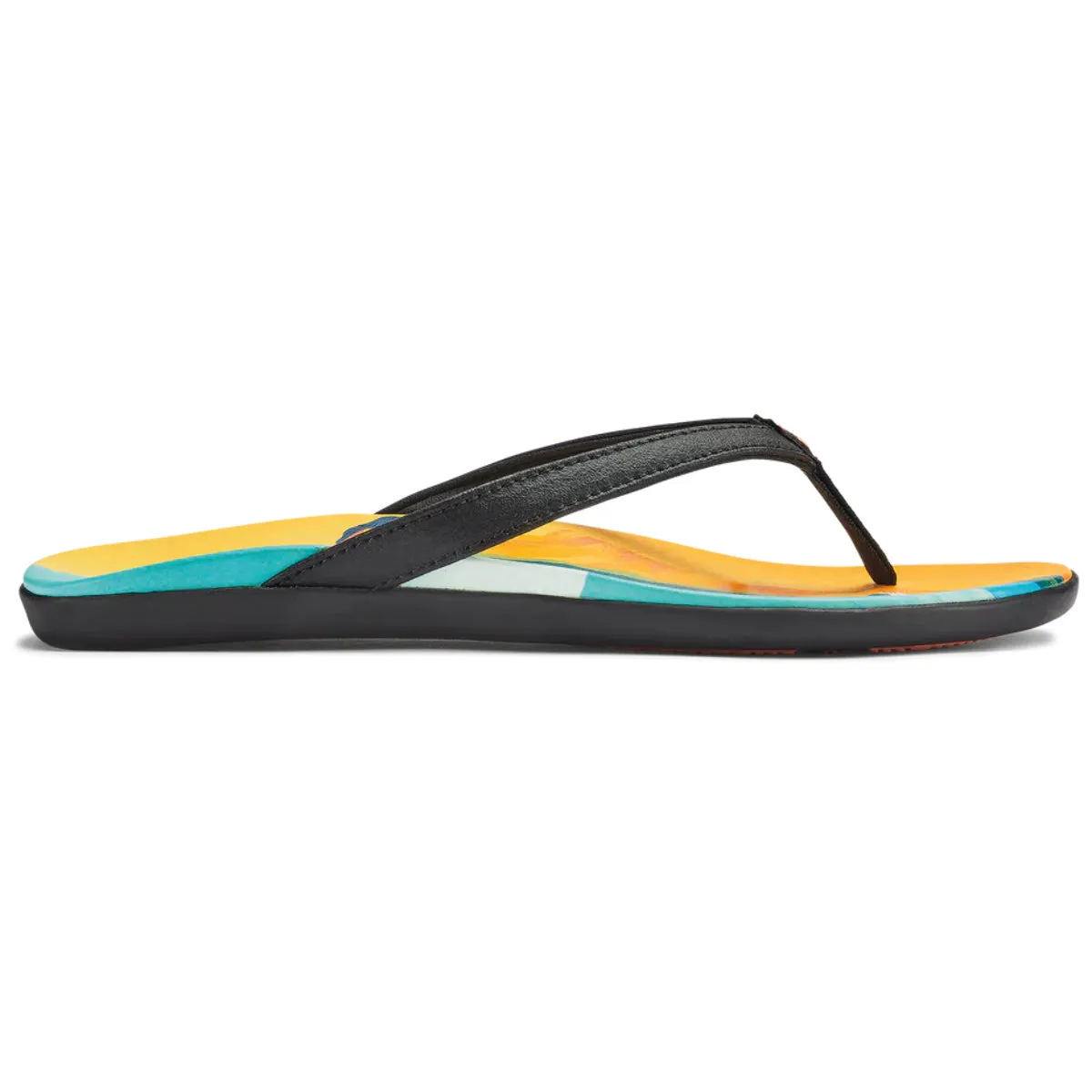 OluKai Women's Ho’ōpio Pae Sandals - Black/Pae