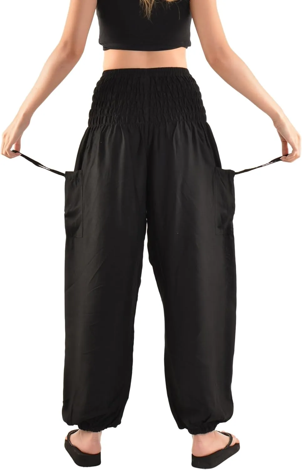 Orient Trail Women's Hippie Bohemian Palazzo Yoga Scrunched Bottom Tie Dye Harem Pants