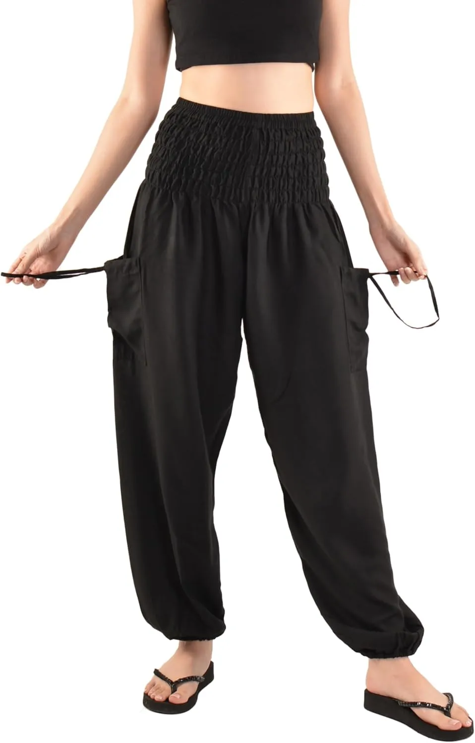 Orient Trail Women's Hippie Bohemian Palazzo Yoga Scrunched Bottom Tie Dye Harem Pants