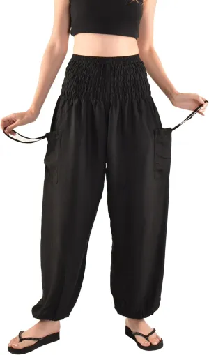 Orient Trail Women's Hippie Bohemian Palazzo Yoga Scrunched Bottom Tie Dye Harem Pants