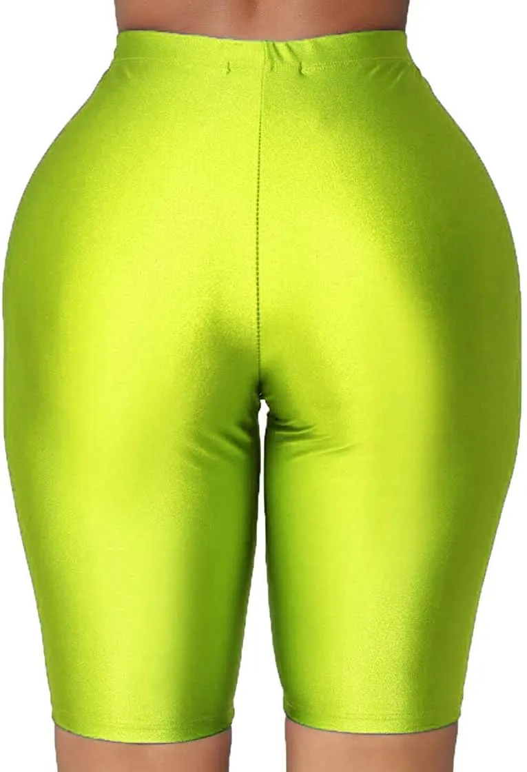 PESION Women's Active Biker Yoga Shorts, Sexy Spandex Boyshort