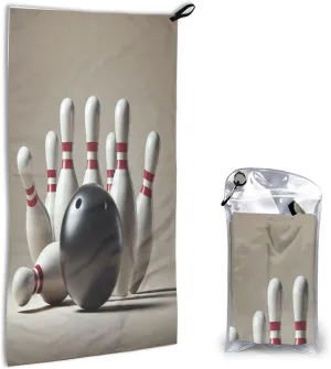 Quick Dry Microfiber Towel 3D Bowling Ball Lightweight Travel Towel for Gym,Beach,Hiking