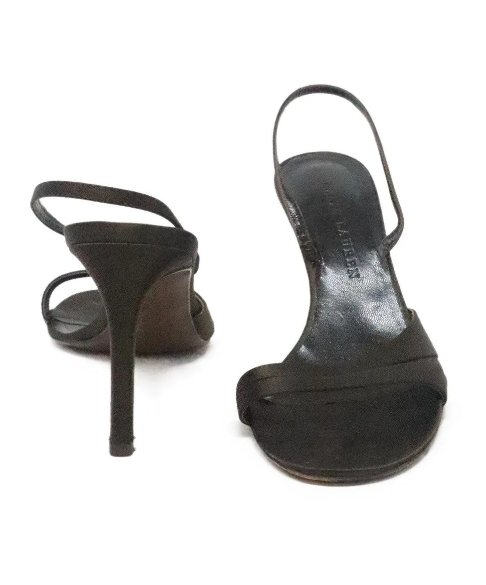 Ralph Lauren Brown Satin Heels sz 8