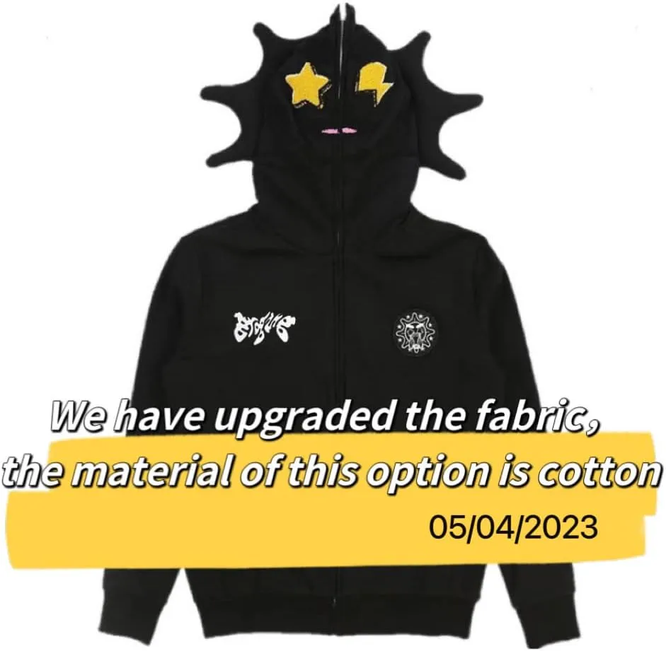 Retro Lazy Style Hoodie for Women Fun Multi Angle Full Zip Hoodie Y2k Casual Sweatshirt Jacket Harajuku Streetwear