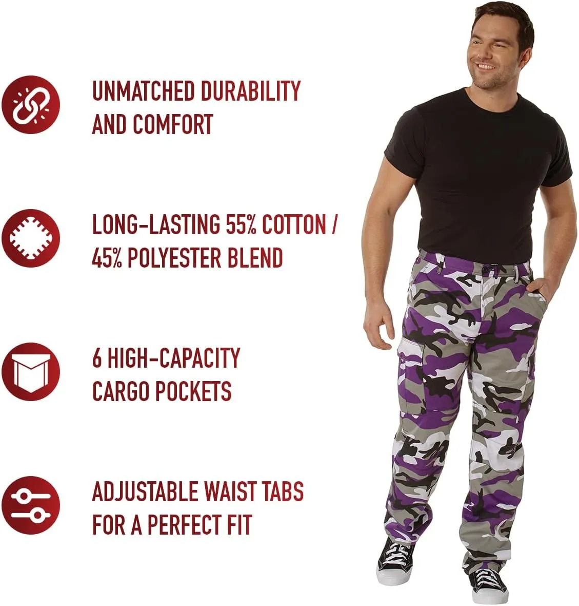 Rothco Camo Tactical BDU Pants Camo Cargo Pants