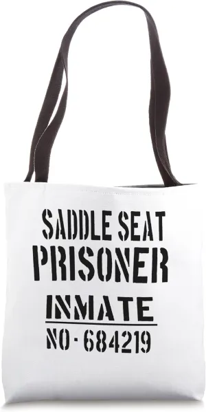 Saddle Seat Halloween Costume - Funny Prisoner Jail Inmate Tote Bag