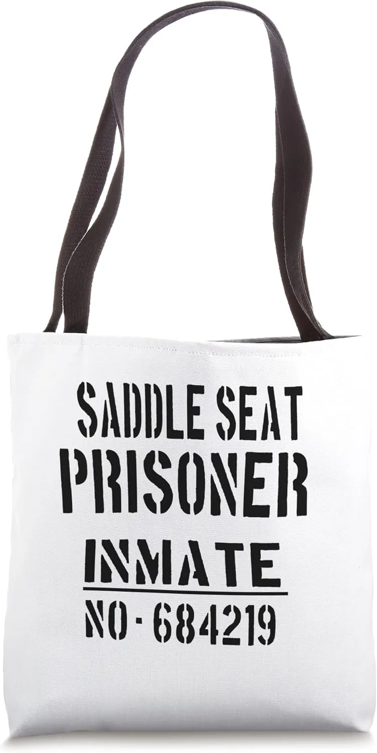 Saddle Seat Halloween Costume - Funny Prisoner Jail Inmate Tote Bag