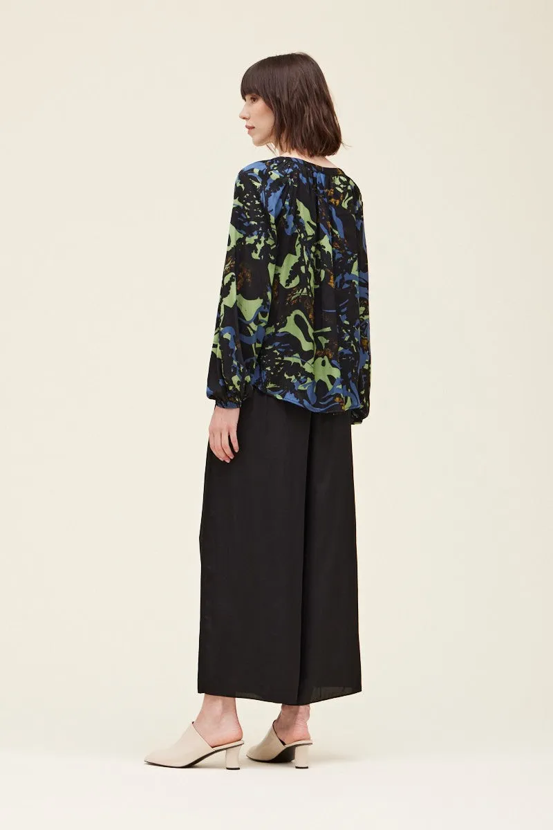Satin Print Blouse