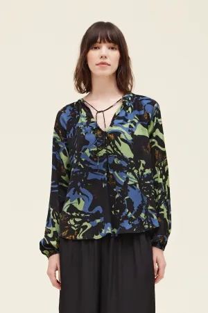 Satin Print Blouse