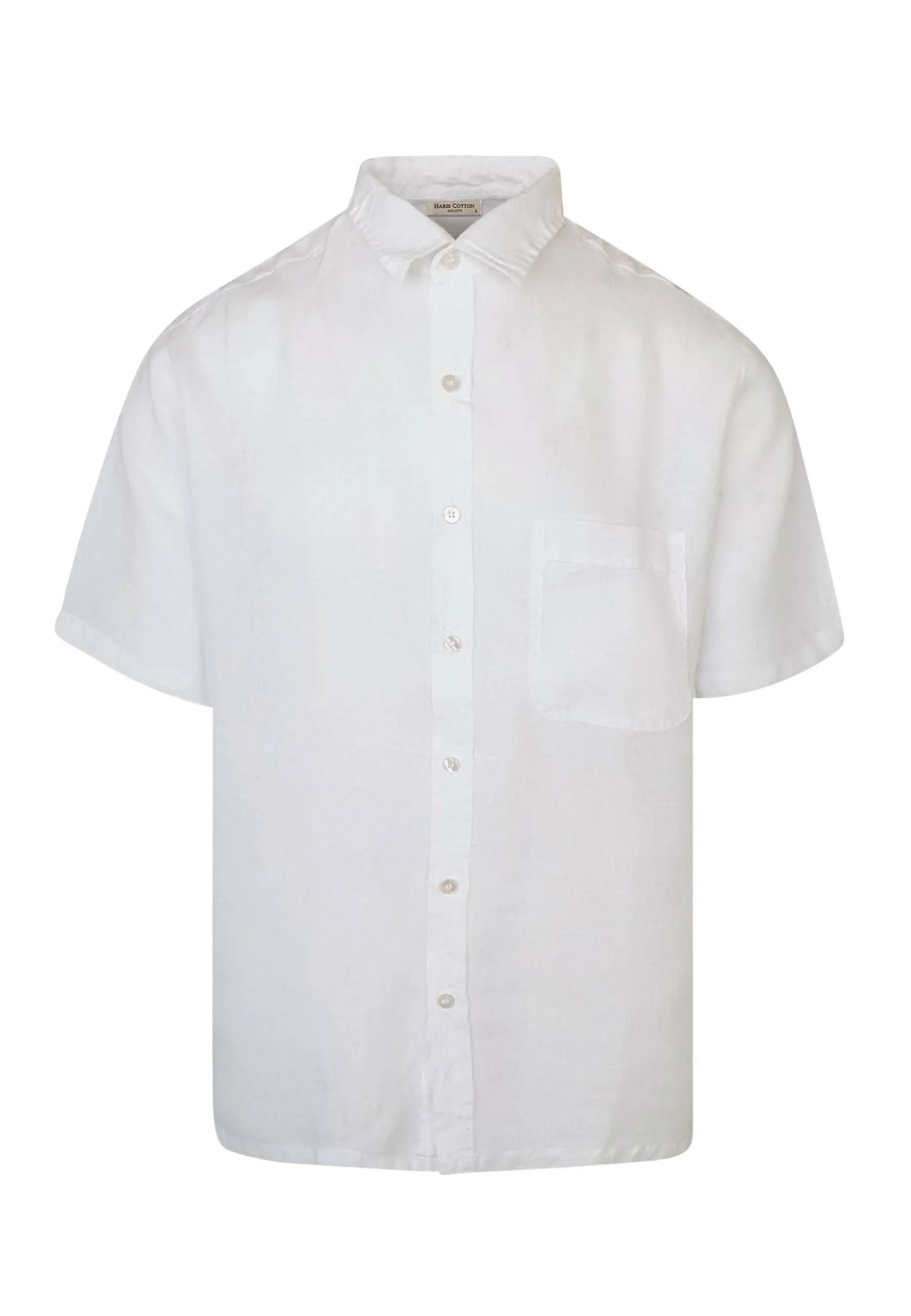 Short Sleeved Front Pocket Linen Shirt
