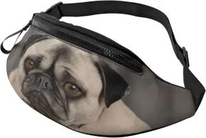 Stylish 3d Lazy Dog Puppy Bumbags Waist Fanny Pack For Women Ladies Men Lightweight Bum Bag With Zip Pockets Adjustable Belt For Dog Walking Running Cycling Hiking Outdoor Sport