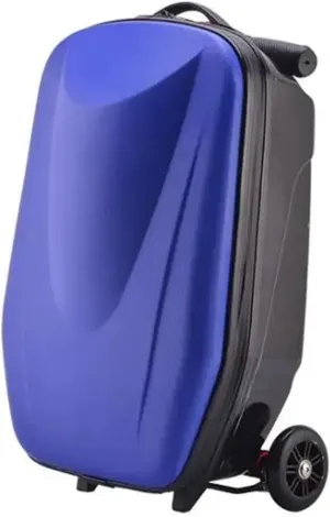 Suitcase 21" Inch Adults Scooter Luggage Carry On Rolling Suitcase Lazy Trolley Bag with Wheels (Color : D style-01)