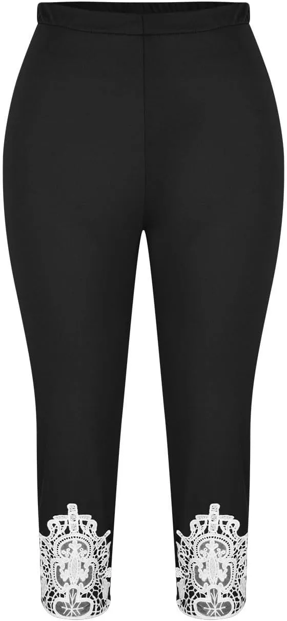 TARIENDY Capri Leggings for Women 2025 Trendy High Waist Workout Pants Tummy Control Loose Comfy Yoga Sweatpants Trouser