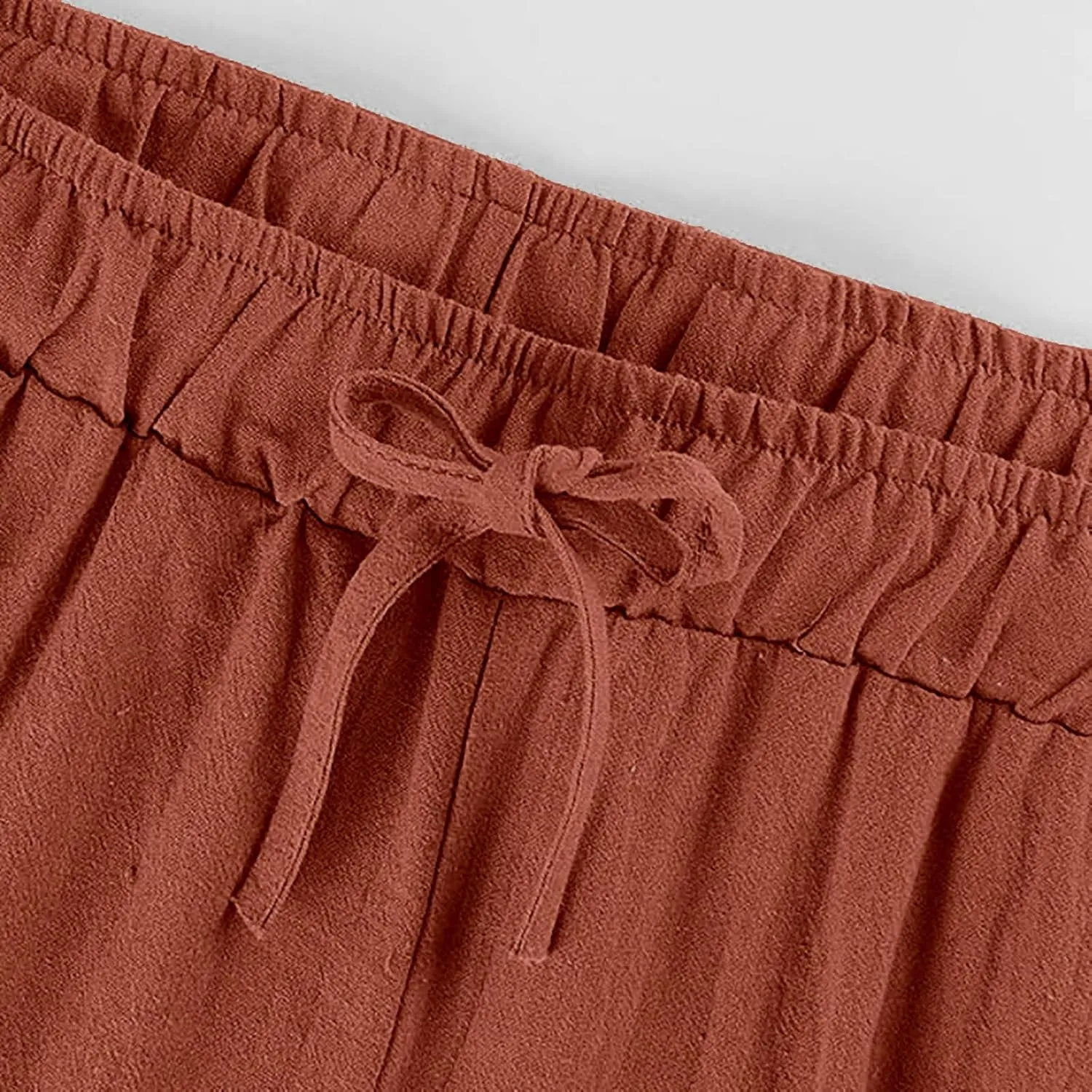 TARIENDY Women Summer Pants Casual Wide Leg High Waisted Trousers Loose Comfy Drawstring Lounge Palazzo Pant with Pockets