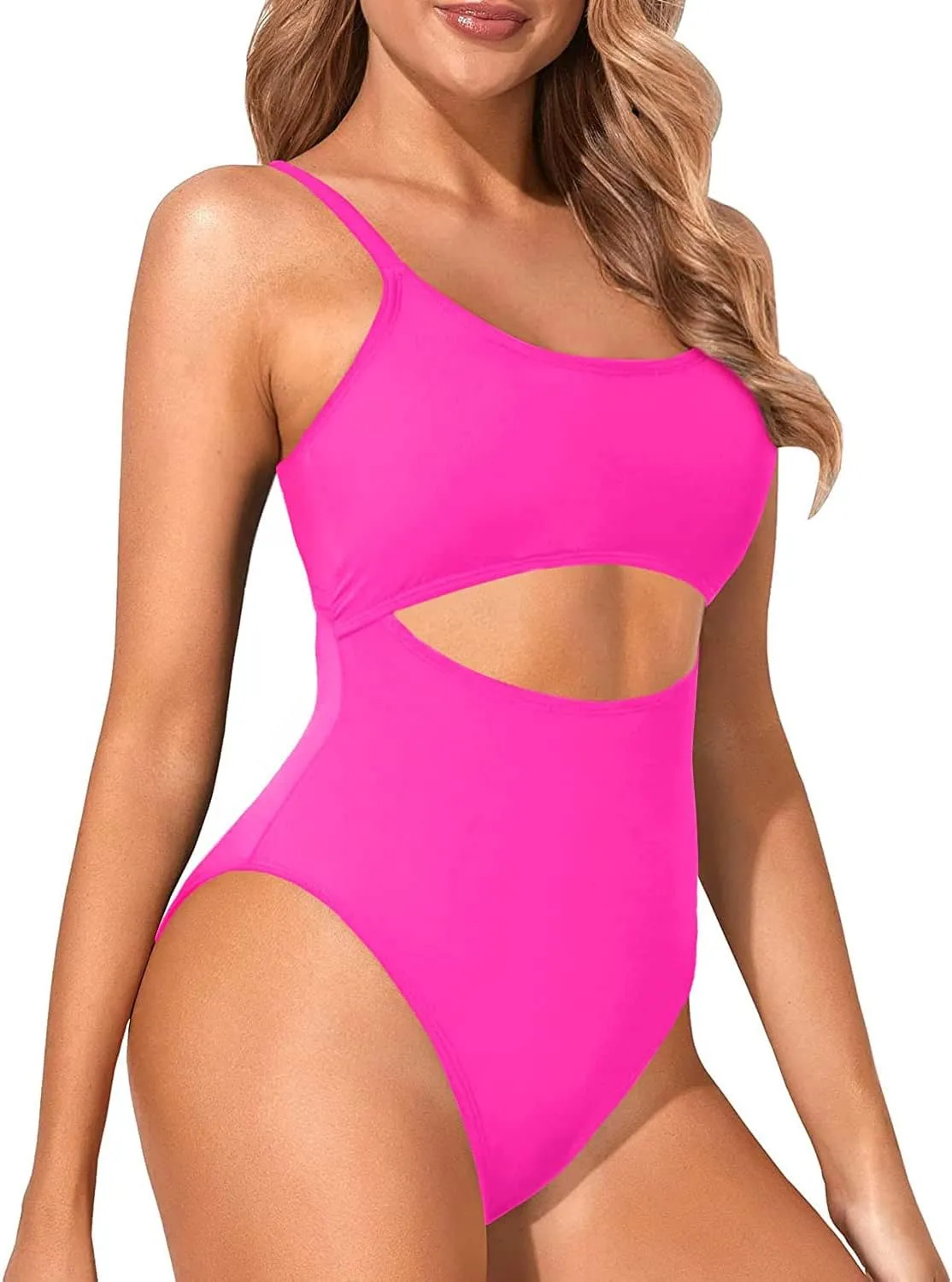 Tempt Me Women One Piece Mesh Swimsuit Sexy Strapless Bandeau Bathing Suits Lace Hollow Out Swimwear