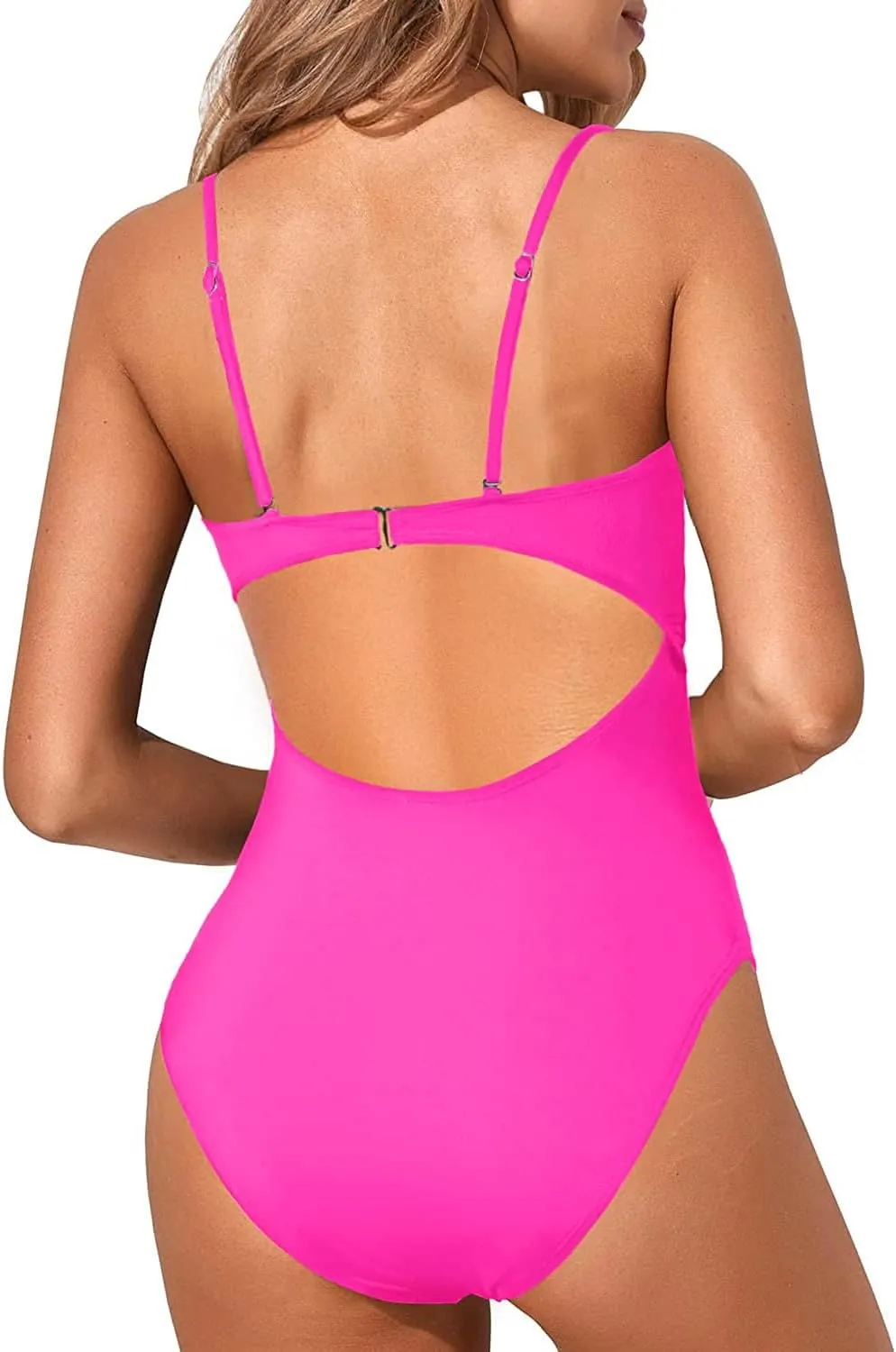 Tempt Me Women One Piece Mesh Swimsuit Sexy Strapless Bandeau Bathing Suits Lace Hollow Out Swimwear