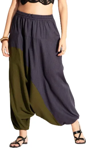 The Veshti Company Boho Wide Leg Yoga Pants Pyjama Parachute Pant with Pockets for Women Cotton Loose Flowy Lounge Harem Pant